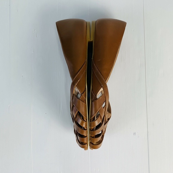 Dune Londen Leather Brown Flats EU38 - Picture 6 of 8